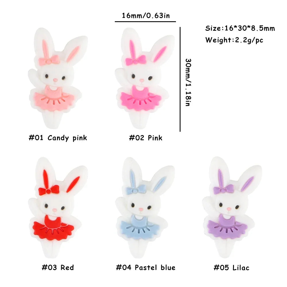 Kovict 5/10Pcs New Focal Silicone Beads Easter Series Bead For Jewelry Making DIY  KeyChain Bracelet Necklace Pen Accessories Lootquake LLC
