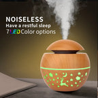 2024 Home Mushroom Head Bedroom Air Purifier USB Desktop Nebulizer Wood Texture Personalized Aromatherapy Machine Humidifier Lootquake LLC