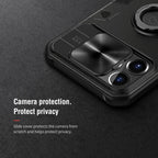 Slide Camera Lens Cover And Kickstand Ring Holder Heavy Duty Case iPhone 13 Pro Max Case iPhone 13 Mini Case With Ring Stand Camera Protection Slide Cover Stevvex