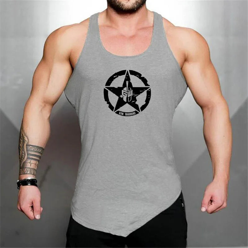 FlexFit Cotton Sleeveless Muscle Tank - Irregular Hem THRIXINE