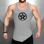 FlexFit Cotton Sleeveless Muscle Tank - Irregular Hem THRIXINE