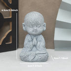 Buddha Stone Statue Little Buddhist Monks Tibetan Buddhism Figurines Zen Garden Ornament Meditation Home Aquarium Decoration Lootquake LLC