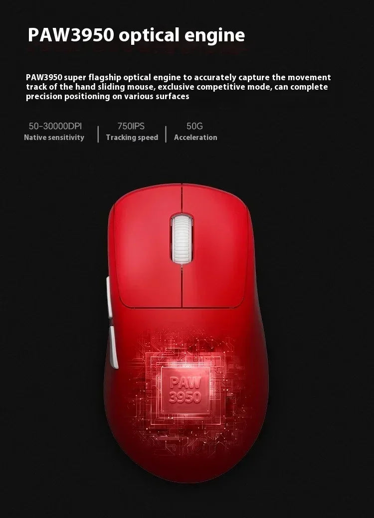 Waizowl OGM Pro V2 Hades Gaming Mouse Customize Wireless Three-Mode Paw3950 30000dpi Lightweight Gaming Mouse E-sports Ergonomic Lootquake LLC