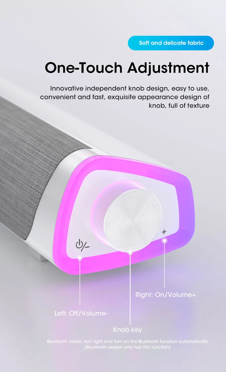 Wireless Bluetooth Speaker 4D Stereo Soundbar Home Surround Speakers for Laptop Projector PC Music Player Aux 3.5mm Wired USB Lootquake LLC