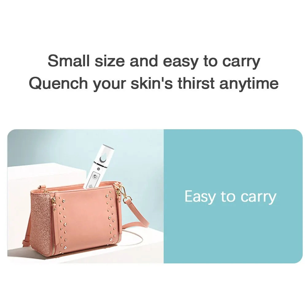 Mini Nano Mist Sprayer Cooler Facial Steamer Humidifier USB Rechargeable Face Moisturizing Nebulizer Beauty Skin Care Lootquake LLC