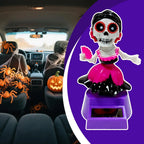 Halloween Car Decorations Car Dashboard Decorations Solar-Powered Shaking Head Ornament For Desktop Interior Home Men Women Lootquake LLC