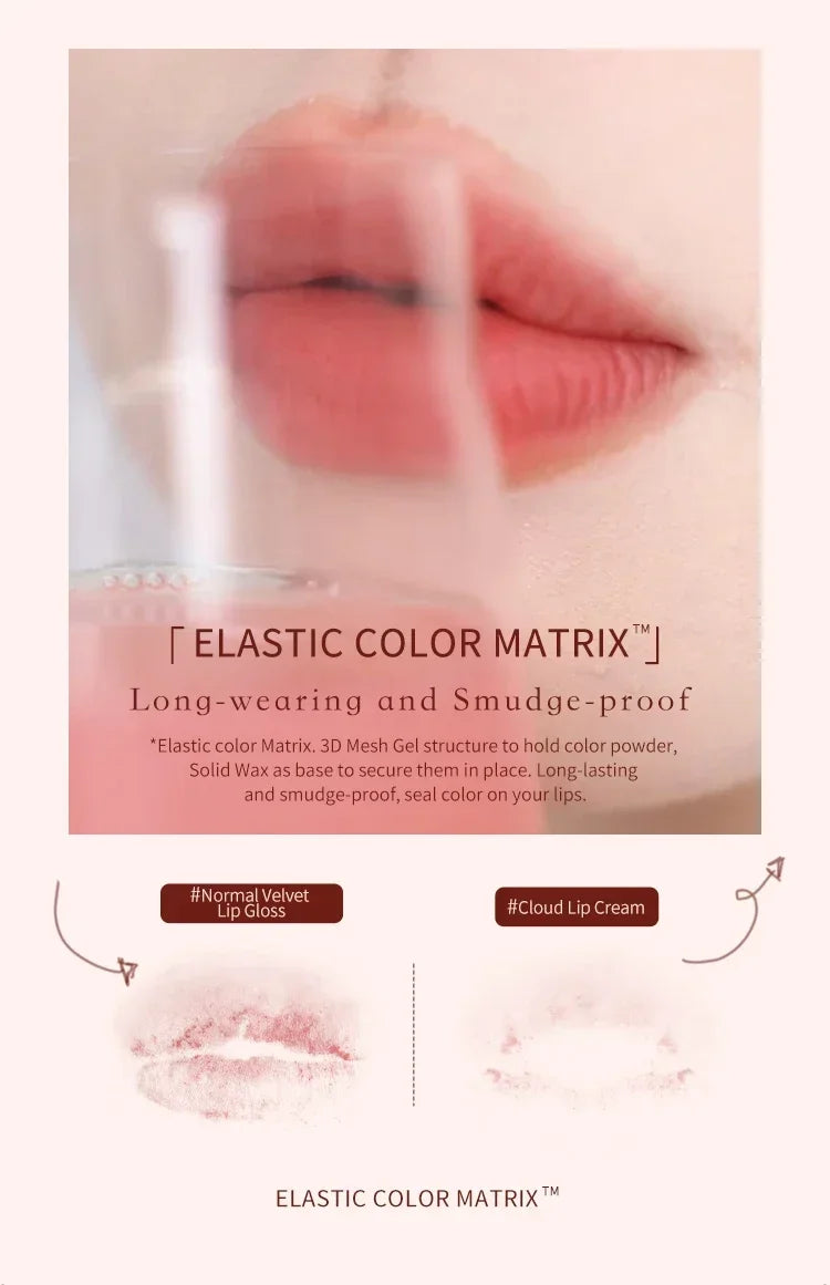 Flower Knows Strawberry Rococo Series Cloud Lip Cream Lip Gloss Long Lasting Velvet Lip Tint Lipstick for Women Cosmetic Lootquake LLC