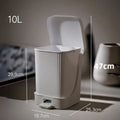 Separating 10L Waste Bins Storage Wastepaper Basket Living Room with Cover Household Foot Type Kitchen Large Capacity Trash Can Lootquake LLC