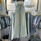 2024 New Spring Summer All-match Casual Harem Pants High Waist Stretch Slim Denim Pants Hot Drilling Casual Ankle-length Jeans Lootquake LLC