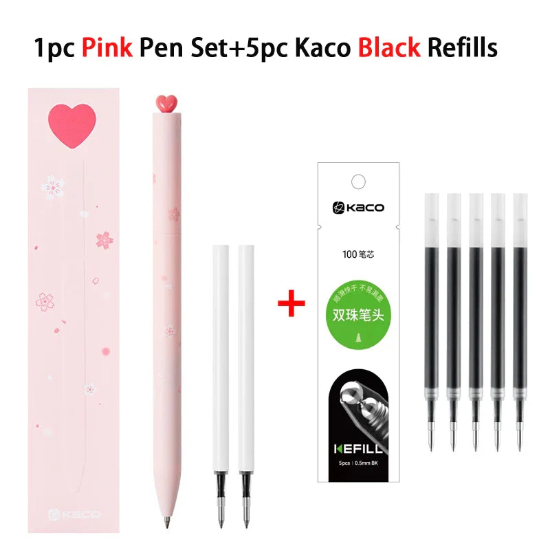 KACO Gel Pens Sets School Office Supplies for Kids 0.5mm High-capacity Heart / Star Sign Writing Gadgets Love Gift Cute Items Lootquake LLC