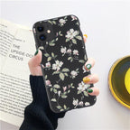 Fashion Flower Phone Case For Iphone 7 8 Plus  Iphone Xr X Xs Silicone Ultra Thin Shockproof Mobile Phone Case With Fashion Pattern Cover Stylish Beautiful Flower Pattern Colored iphone Case Stevvex