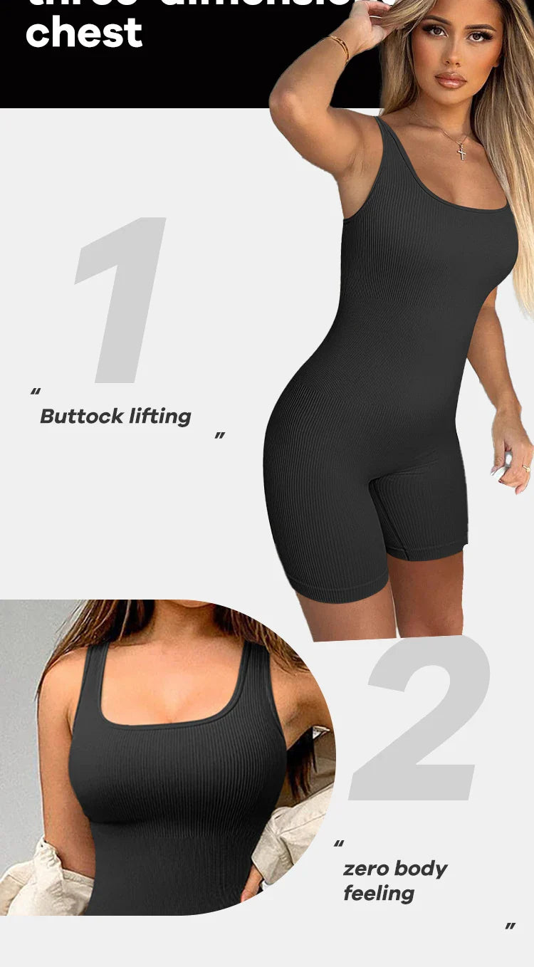 Seamless One-Piece Short Yoga Sportswear THRIXINE