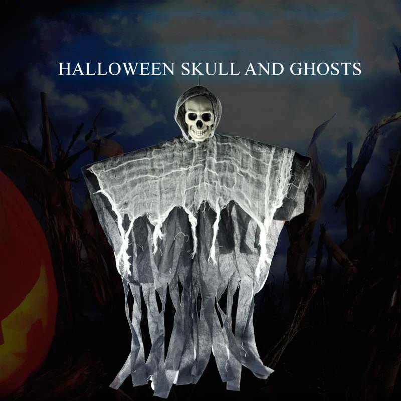 Halloween Hanging Skull Ghost Ornament Haunted House Decoration Horror Props Halloween Party Home Indoor Outdoor Yard Bar Decor Lootquake LLC