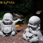 Chinese Style Fat Smiling Buddha Ornament Green Sandstone Cartoon Buddha Sculpture Buddha Statue Hand Carved Lootquake LLC