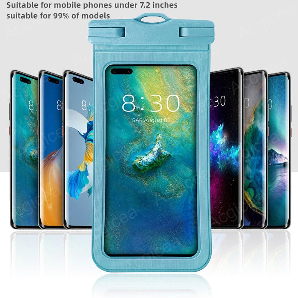 Waterproof Phone Case Pouch Protector For iPhone Cell Phone Cover Underwater Case Universal Water Proof Bag Waterproof Case Cellphone Pouch for iPhone 13 Pro Max Case & Strap Stevvex