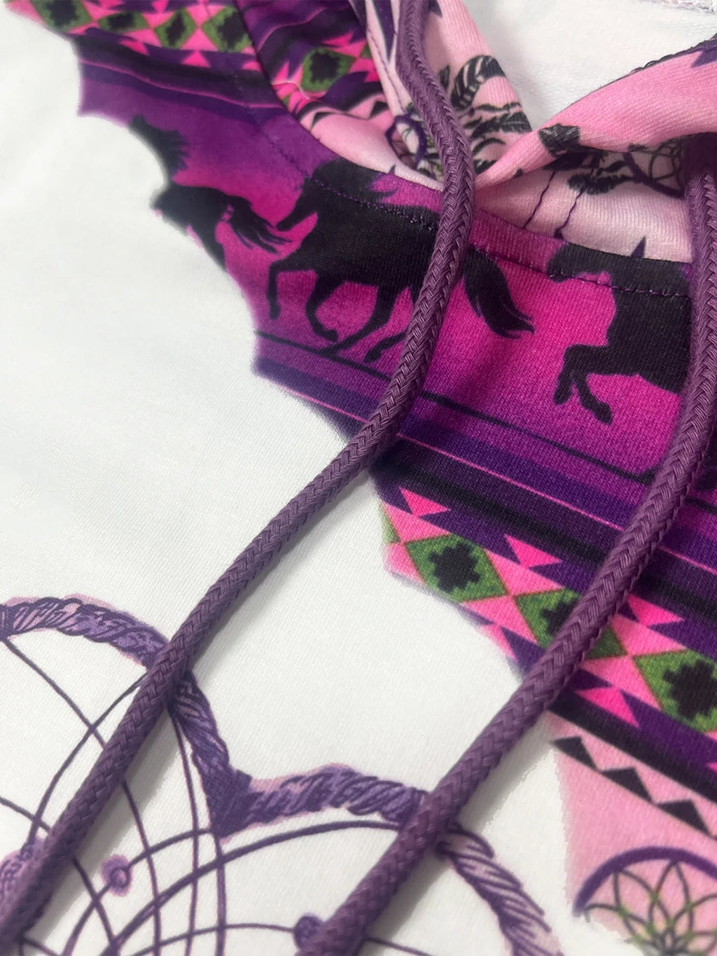 Women's Ethnic Style Retro Print Hoodie THRIXINE