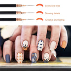 5Pcs Professional Nail Paint Liner Brush Set Small Polish Design Technique Fine Line Stripe Brushes for Nail Art Detailing