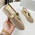 Summer Women's Shoes  breathable fishing net hollowed-out Roman-style flat women's sandals Mary Jane shoes Lootquake LLC