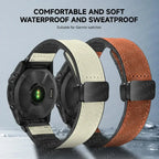 Garmin Soft Leather Band - Magnetic Buckle QuickFit Design - SJB-DIAMOND ELITES