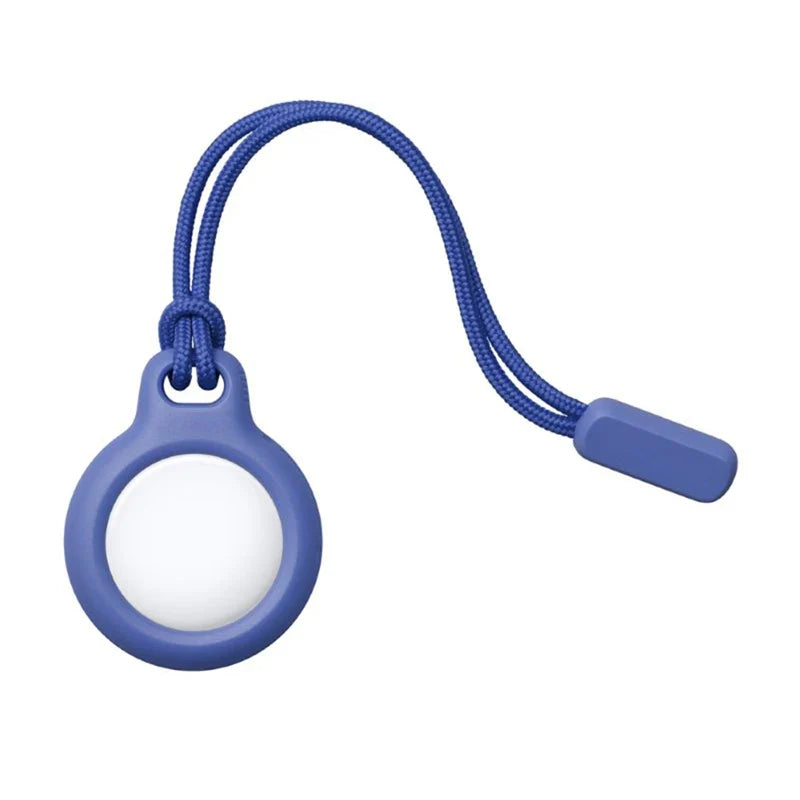 1pc Secure Holder with Strap for Apple Airtag Case Anti-scratch Keychain  Protective Cover Bumper Case With Strap Lootquake LLC