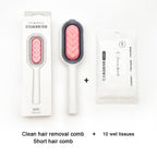 Cat Cleaning Comb Cat Hair Remover to Remove Floating Hair Sticky Fur Universal Pet Grooming Brush for Cat Dog Paired with Wipes Pet Cleaning Hair Removal Comb For Massaging And Removing Loose Hair Stevvex