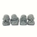 Buddha Stone Statue Little Buddhist Monks Tibetan Buddhism Figurines Zen Garden Ornament Meditation Home Aquarium Decoration Lootquake LLC