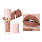 QIBEST 10 Colors Nude Matte Liquid Lipstick Waterproof Silky Lip Gloss Non-Stick Cup Lasting Purple Red Lip Tint Durable Makeup Lootquake LLC