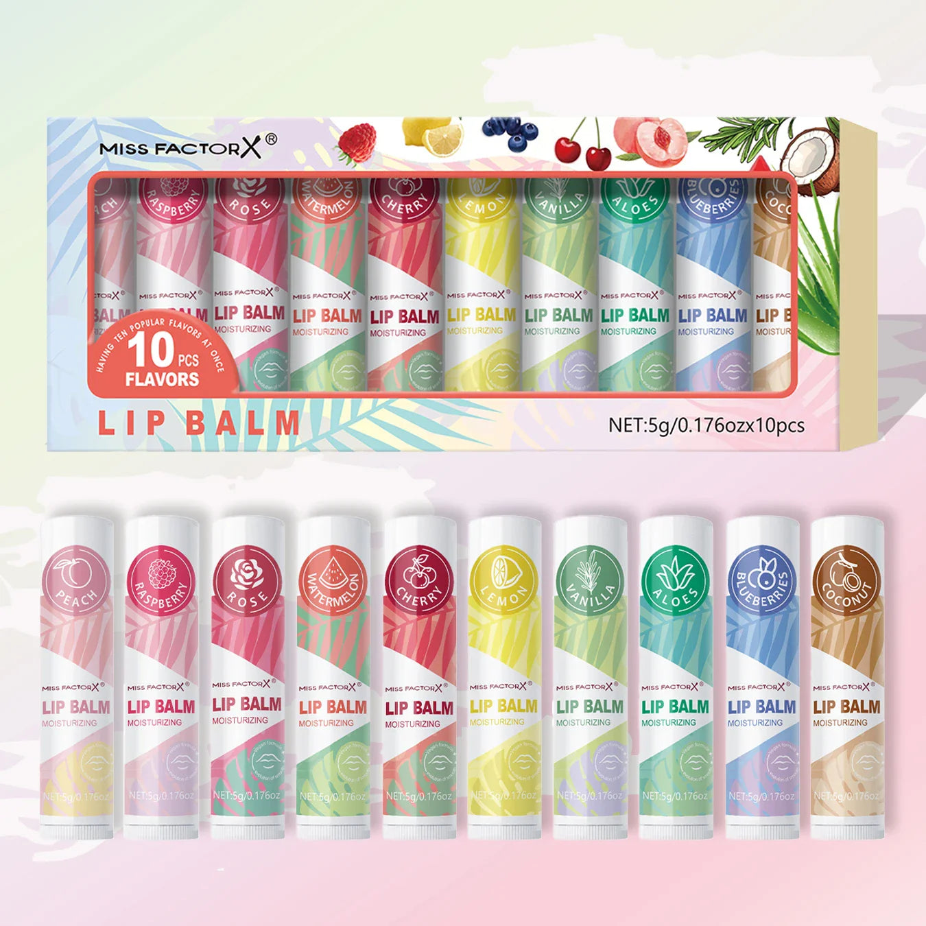 Lipstick set 10pcs, naturally finished, moisturizing lip care, lasting luster, suitable for all skin types, holiday gifts Lootquake LLC