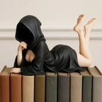 Women Statue Masked Women Desktop Ornament Mysterious Lady Statue for Desk Room Fireplace Shelf Mantel Table Entryway Lootquake LLC