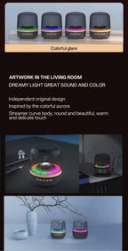 Portable Bluetooth 5.3 Breathing Lamp Speakers 3D Hi-Fi  Audio Subwoofer Outdoor Loudspeaker Music Surround Bass Box Speaker Lootquake LLC
