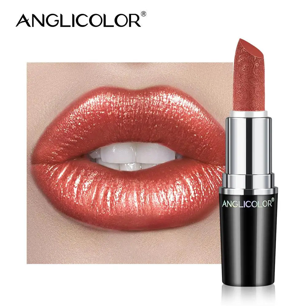 Fine Glitter Lipstick, Quicksand Gold Lipstick Non-sticky Non-fading Lipstick Pearlescent Long-lasting Silky Mermaid Lipstick Lootquake LLC