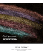 Ultra-Fine Aurora Nail Glitter Powder Sparkle Ice Transparent Polish Iridescent Nail Powder Multi Mirror Effect Glitter Dust Lootquake LLC