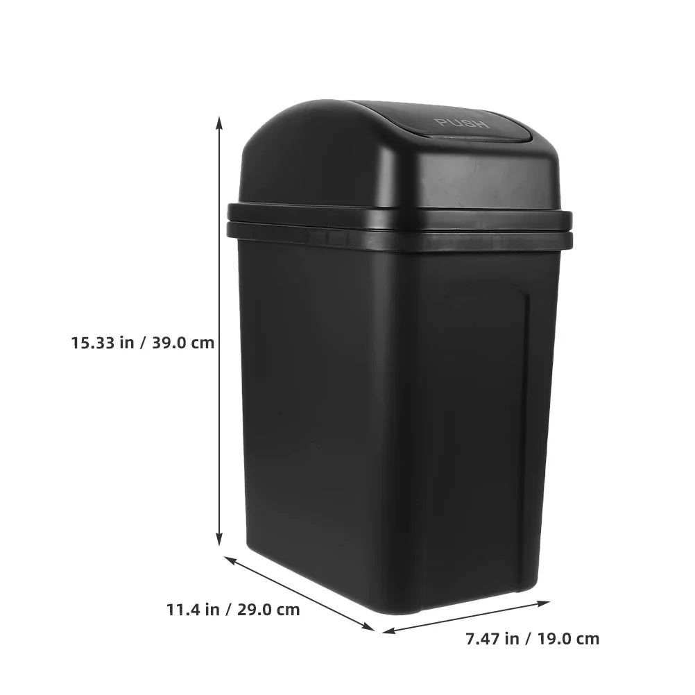 Large Capacity Shake Lid Trash Can 30L Grey White PP Material Kitchen Bathroom Bedroom Garbage Bin Compact Reusable