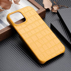 Unique Leather Case For iPhone 13 14 11 12 Pro Max XR X XS Strong Hard Shockproof Cover Green Leather Cover Classic Fashion Case for iPhone Protective Case Stevvex