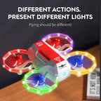 KF601 New Mini Drones With Music And Lights For Beginners Quadcopter 36km/h Easy To Control RC Helicopter Children Toys Gifts