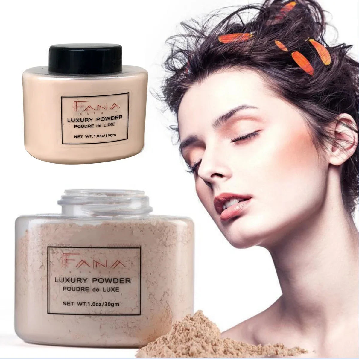 4 Color Luxury Powder for Women Face Foundation Banana Powder Bottle Loose Powder Authentic Oil-Control Beauty Make Up Art Tools Lootquake LLC