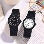 YIKAZE Exam Watch Silicone Strap Simple Women Watch Student Ladies Quartz Wristwatch Waterproof Round Small Dial for Women