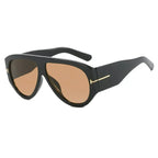 2024 New Fashion Big Frame Pilot Brown Sunglasses Women Men Brand T Outdoor Sun Glasses Female Shade Oculos De Sol Gifts