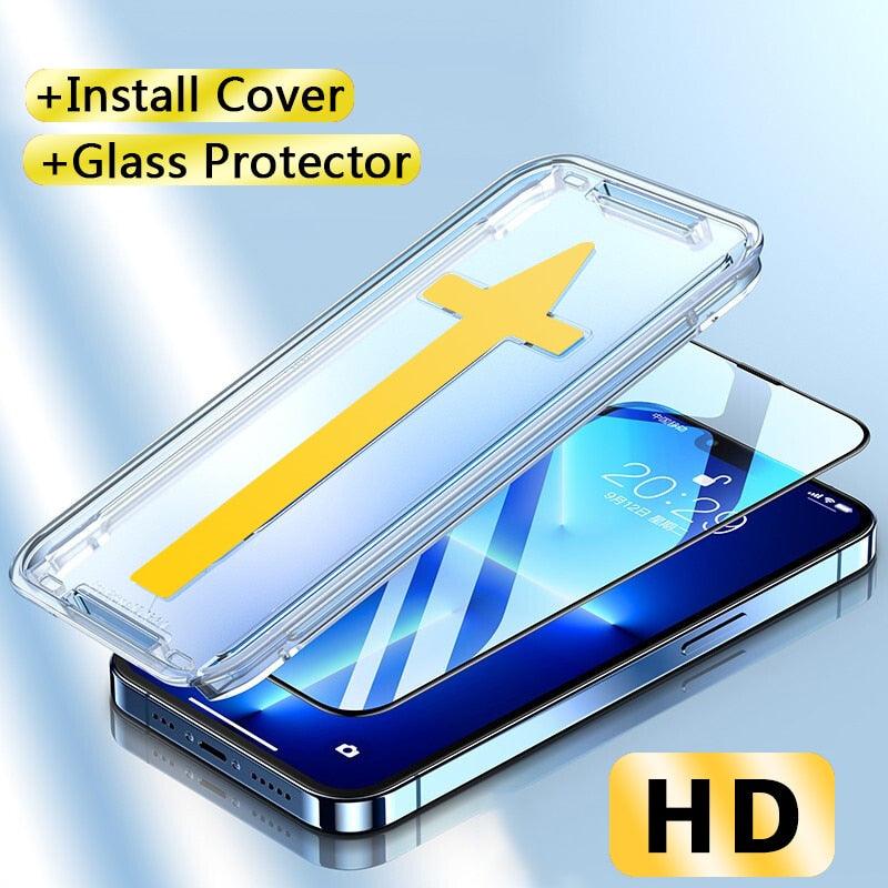 8K HD Anti Peeping Luxury Fast Install Full Cover Glass Screen Protector For iPhone 14 13 12 11 PRO MAX MINI X XS 9H Hardness Tempered Glass Scratchproof Shatterproof Bubble Free Screen Protector For iPhone Stevvex