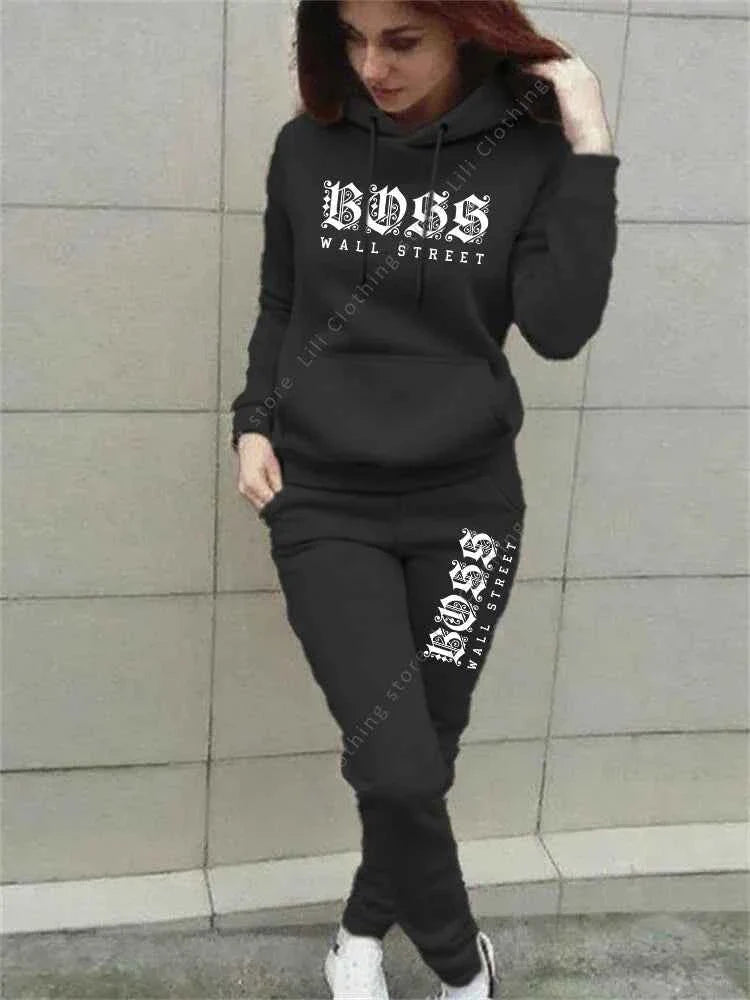 Women's Luxury Hoodie & Sweatpant Tracksuit THRIXINE