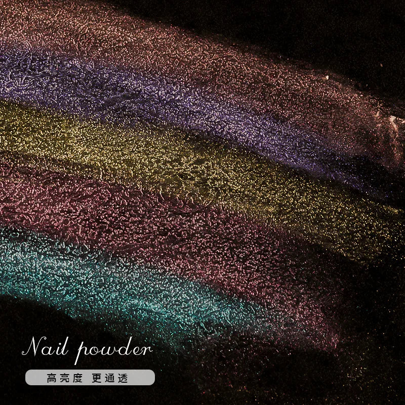 Ultra-Fine Aurora Nail Glitter Powder Sparkle Ice Transparent Polish Iridescent Nail Powder Multi Mirror Effect Glitter Dust Lootquake LLC