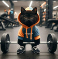 Cute Fitness Cat Sculpture. Cute Fitness Cat Sculpture Home Decor  Desk Decor Lootquake LLC
