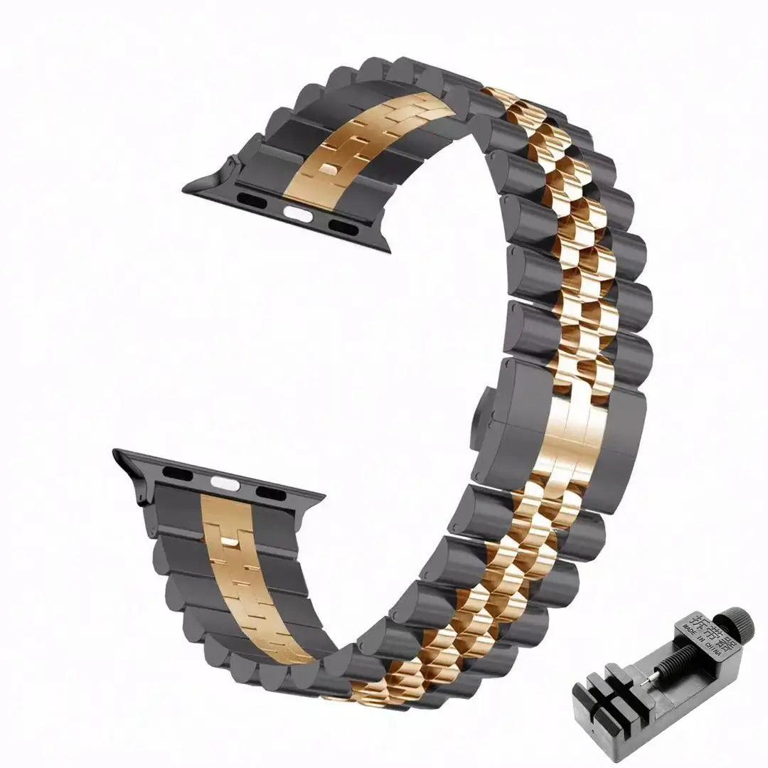 Apple Watch Stainless Steel Strap - Elegant Durable Design - SJB-DIAMOND ELITES