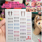 17cm Labubu V1v2 Custom Gorgeous And Exquisite Eye Stickers Eyelash Stickers Vinyl Dolls Makeup Diy Tools Accessories Lootquake LLC