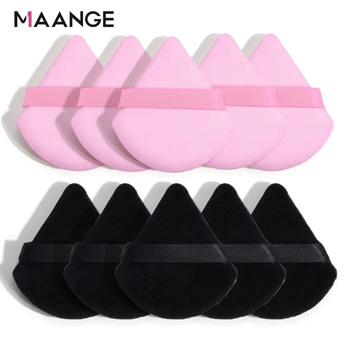 MAANGE 10/12 Pcs Triangle Powder Puff Wet Dry Use For Loose Powder Liquid Cosmetic Soft Plush Powder Puff Makeup Foundation Lootquake LLC