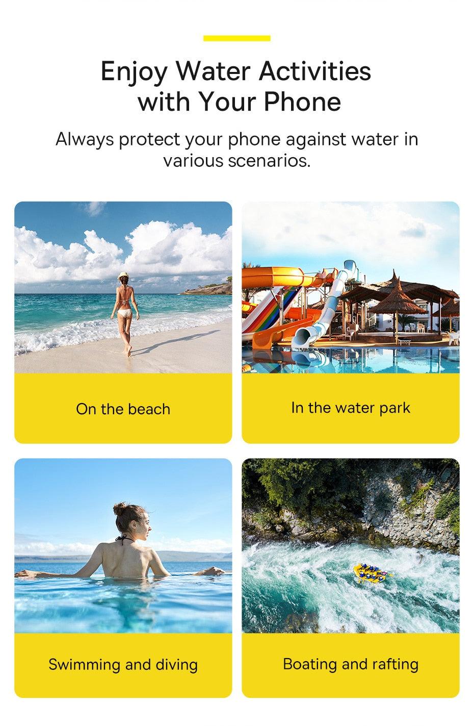 Waterproof Cell Phone Pouch Case Universal Dry Bag for iPhone IPX8 Waterproof Phone Bag Case For iPhone 13 12 Universal Swimming Underwater Diving Phone Pouch Bag Case Stevvex