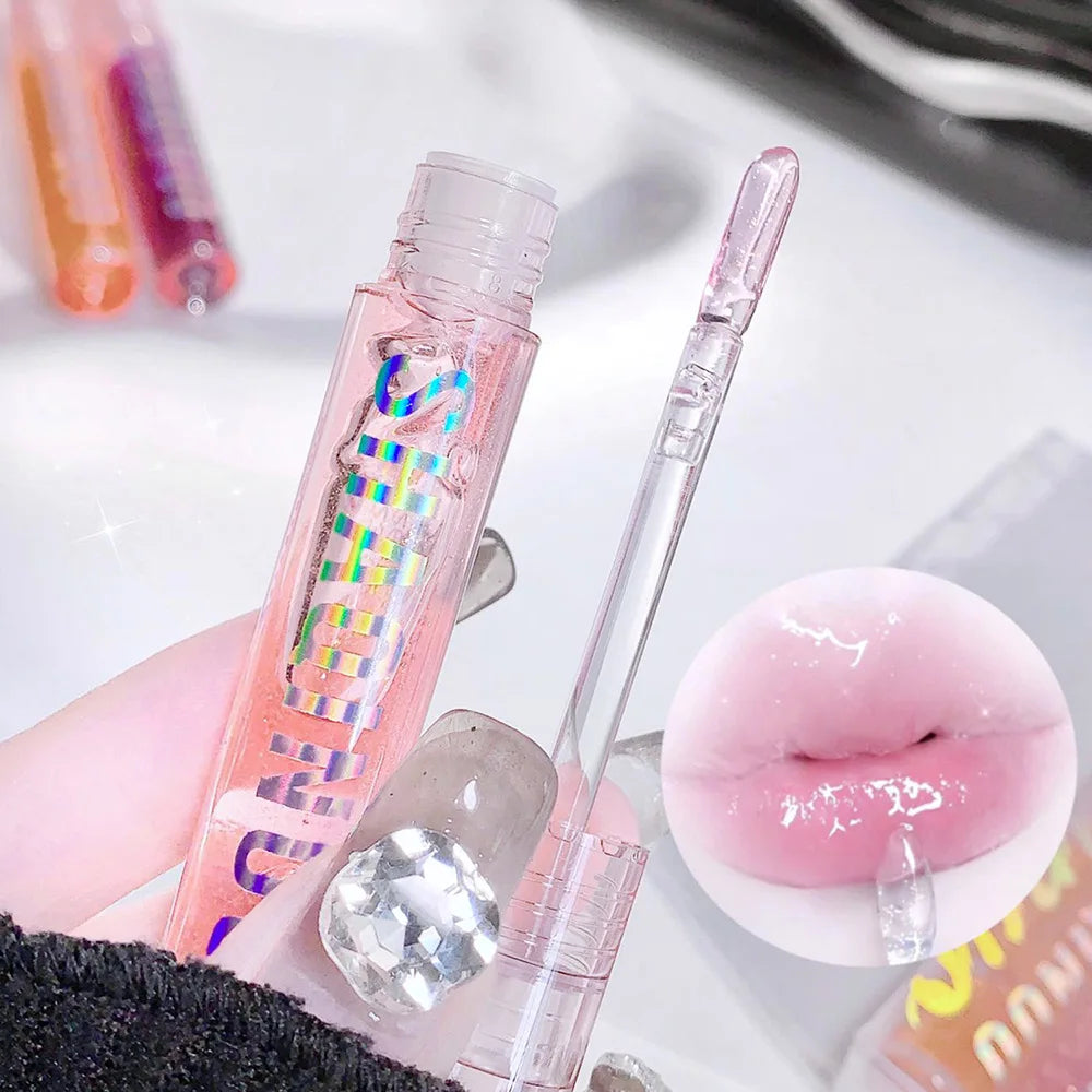 4 PCS Water-gloss Mirror Jelly Lip Gloss Moisturizes Lips Shimmers With Fine Pearls Brightens Lip Color Lootquake LLC