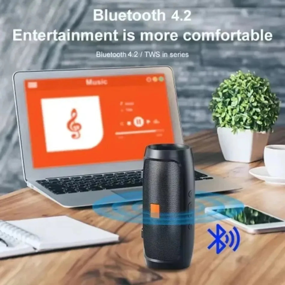 Dushoo Bluetooth Speaker Fm Voice Broadcasting Portable Subwoofer Wireless Speaker Dual Speaker Stereo Outdoor Tfusb Playback Lootquake LLC