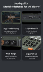 SANSUI Wireless Bluetooth Speakers Home Full-band Radio LED HD Video Player Portable MP4 Walkman Built-in Rechargeable Battery Lootquake LLC