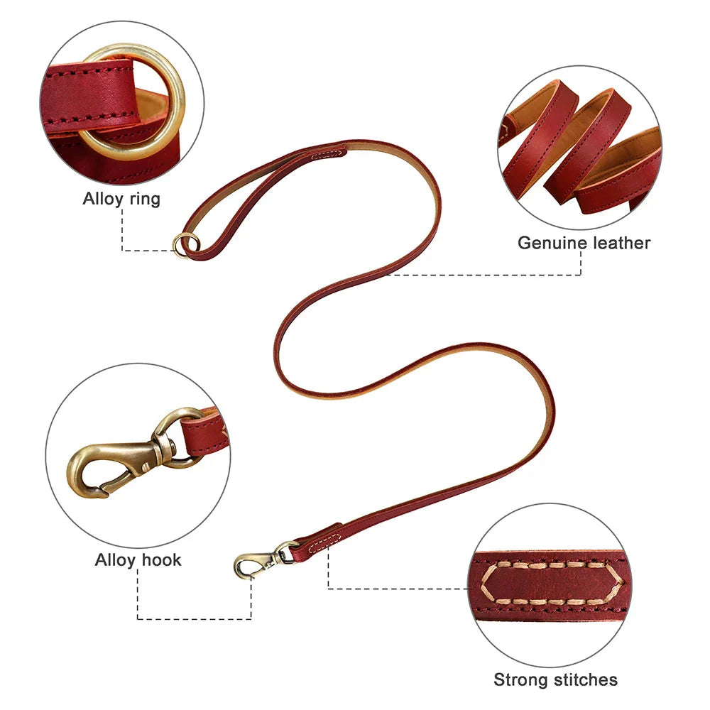 The Classic Leather Lead - Premium Dog Leash Fashioned Furbabies